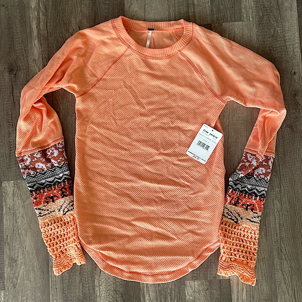 Free People Desert Orange Combo long sleeve